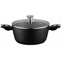 Каструля зі скляною кришкою ARDESTO Gemini Bari, 3.9л, алюміній, чорний