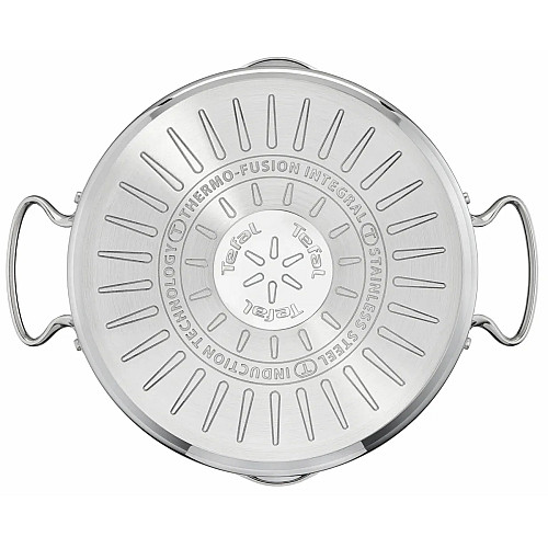 Каструля Tefal DUETTO+, 5л, з кришкою, нержавіюча сталь, скло
