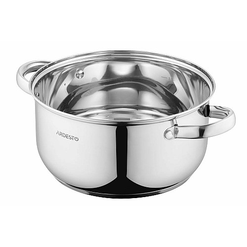 Кастрюля со стеклянной крышкой ARDESTO Gemini Gourmet Aosta, 3.8л, нержавеющая сталь