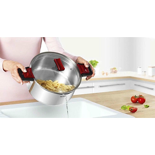 Набір посуду Tefal Cook&Clip, 10предметів, нержавіюча сталь,бакеліт, скло