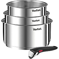 Набор посуды Tefal Ingenio Emotion, сменная ручка, 4 предмета, нержавеющая сталь, бакелит