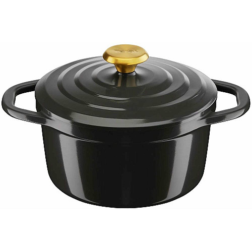 Каструля Tefal Air, з кришкою, 3.1л, алюміній, чорний
