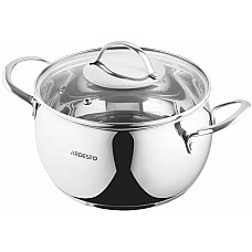 Каструля зі скляною кришкою ARDESTO Gemini Liguria, 4л, нержавіюча сталь