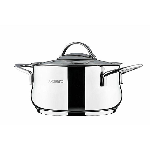 Каструля зі скляною кришкою ARDESTO Black Mars, 3л, нержавіюча сталь