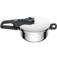 Скороварка Tefal Secure Trendy, 4л, з паровим кошиком, нержавіюча сталь, пластик