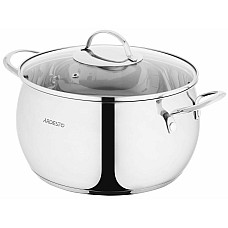Каструля зі скляною кришкою ARDESTO Gemini Liguria, 6.4л, нержавіюча сталь