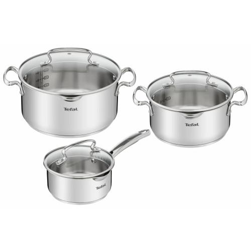Набір посуду Tefal DUETTO+, 6предметів, нержавіюча сталь, скло