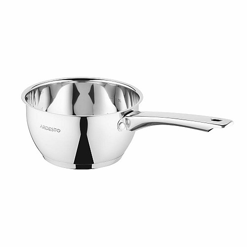 Ковш со стеклянной крышкой ARDESTO Gemini Lucca, 1.6л, нержавеющая сталь