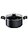 Кастрюля с крышкой Tefal Unlimited, 24см, 5.3л, алюминий, бакелит, стекло, черный