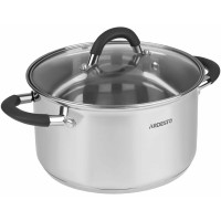 Каструля зі скляною кришкою ARDESTO Gemini Salerno, 4.4л, нержавіюча сталь, силікон