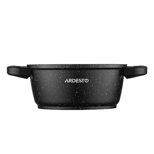 Кастрюля со стеклянной крышкой ARDESTO Gemini Anzio, 1.2л, алюминий, черный