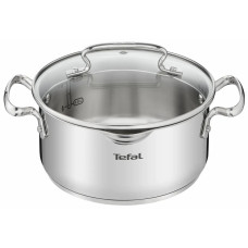 Каструля Tefal DUETTO+, 2.9л, з кришкою, нержавіюча сталь, скло