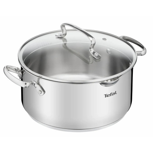 Каструля Tefal DUETTO+, 2.9л, з кришкою, нержавіюча сталь, скло