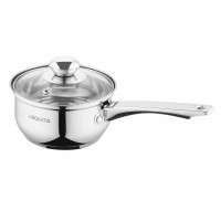 Ковш со стеклянной крышкой ARDESTO Gemini Gourmet Spoleto, 1л, нержавеющая сталь
