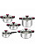 Набір посуду Tefal Cook&Clip, 10предметів, нержавіюча сталь,бакеліт, скло