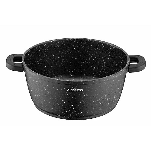 Кастрюля со стеклянной крышкой ARDESTO Gemini Anzio, 4.4л, алюминий, черный
