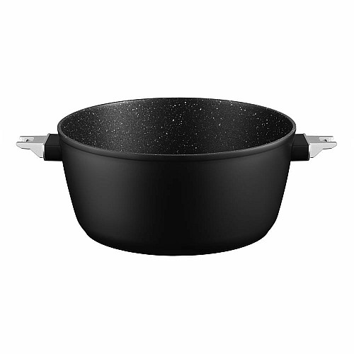 Кастрюля со стеклянной крышкой ARDESTO Gemini Bari, 3.9л, алюминий, черный