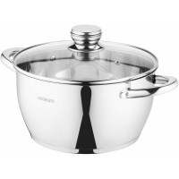 Кастрюля со стеклянной крышкой ARDESTO Gemini Lucca, 5.5л, нержавеющая сталь