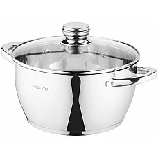 Каструля зі скляною кришкою ARDESTO Gemini Lucca, 5.5л, нержавіюча сталь