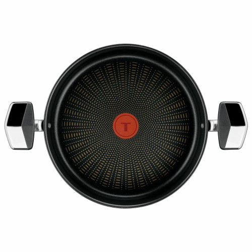 Сотейник Tefal Excellence+, з кришкою, 26см, нержавіюча сталь, скло, бакеліт, чорний