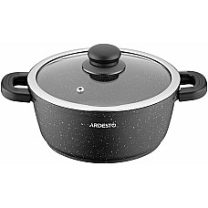 Каструля зі скляною кришкою ARDESTO Gemini Anzio, 2.5л, алюміній, чорний