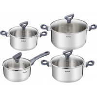Набір посуду Tefal Daily Cook, 8предметів, нержавіюча сталь, бакеліт, скло