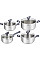 Набір посуду Tefal Daily Cook, 8предметів, нержавіюча сталь, бакеліт, скло