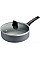 Сотейник Tefal Halo, 24см, с крышкой, алюминий, бакелит, стекло, серый