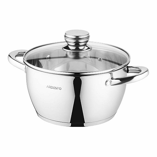 Каструля зі скляною кришкою ARDESTO Gemini Lucca, 4.2л, нержавіюча сталь