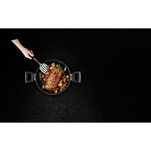 Кастрюля с крышкой Tefal Unlimited, 24см, 5.3л, алюминий, бакелит, стекло, черный