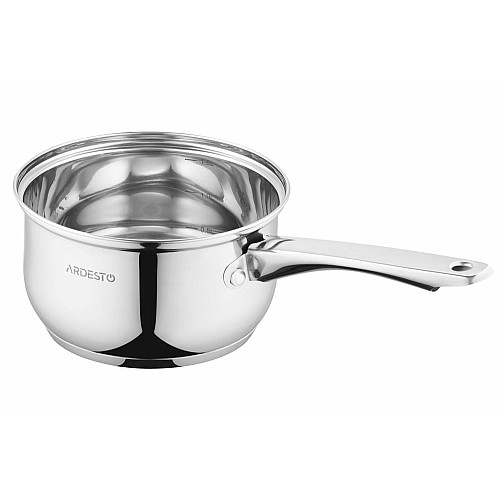 Ковш со стеклянной крышкой ARDESTO Gemini Gourmet Spoleto, 1.6л, нержавеющая сталь
