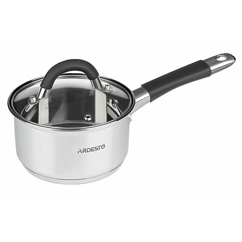 Ковш со стеклянной крышкой ARDESTO Gemini Salerno, 1.6л, нержавеющая сталь, силикон