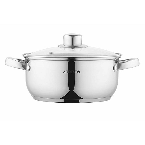 Кастрюля со стеклянной крышкой ARDESTO Gemini Gourmet Aosta, 2.7л, нержавеющая сталь