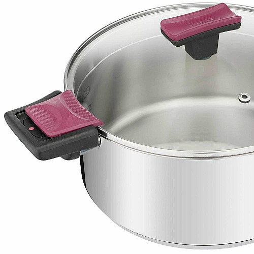 Набір посуду Tefal Cook&Clip, 10предметів, нержавіюча сталь,бакеліт, скло
