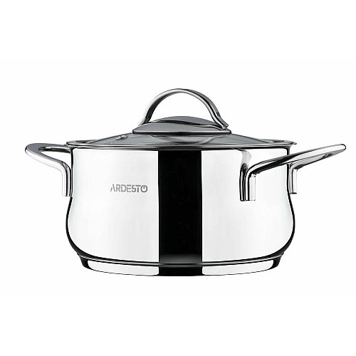 Каструля зі скляною кришкою ARDESTO Black Mars, 4.3л, нержавіюча сталь