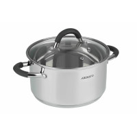 Каструля зі скляною кришкою ARDESTO Gemini Salerno, 3.4л, нержавіюча сталь, силікон