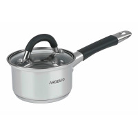 Ковш со стеклянной крышкой ARDESTO Gemini Salerno, 0.8л, нержавеющая сталь, силикон
