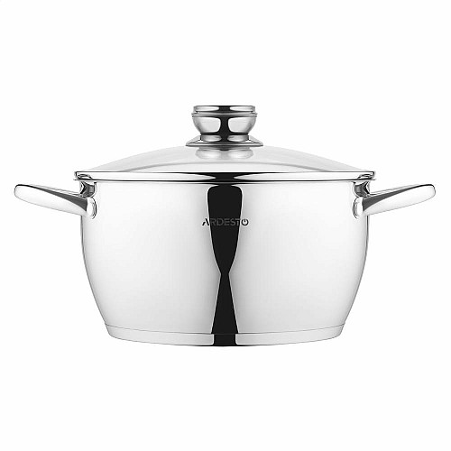 Каструля зі скляною кришкою ARDESTO Gemini Lucca, 5.5л, нержавіюча сталь