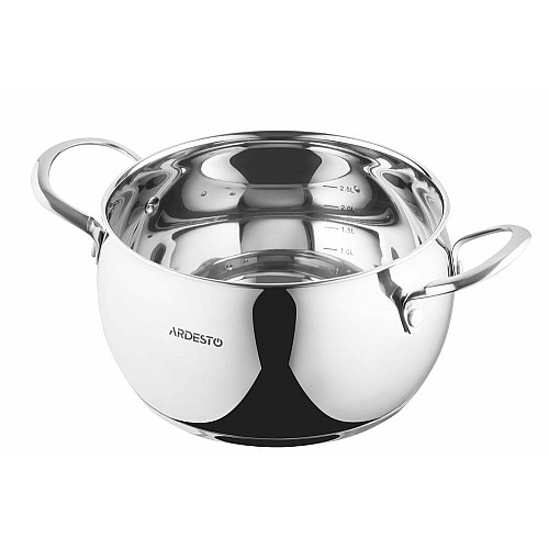Кастрюля со стеклянной крышкой ARDESTO Gemini Liguria, 4л, нержавеющая сталь