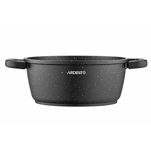Кастрюля со стеклянной крышкой ARDESTO Gemini Anzio, 2.5л, алюминий, черный
