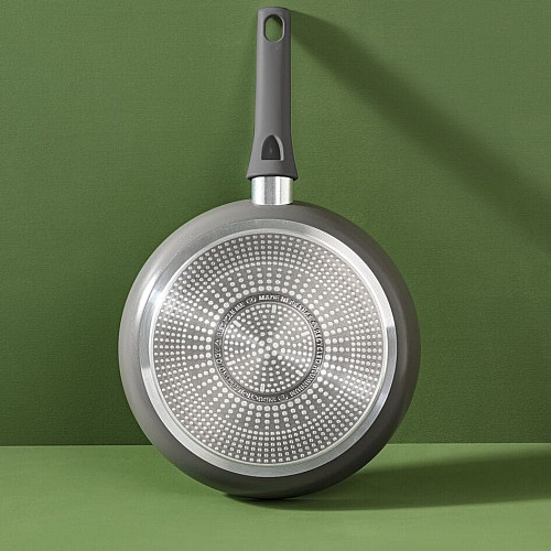 Сотейник с крышкой Tefal Renewal, 24см, алюминий, бакелит, стекло, серый