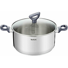 Каструля Tefal Daily Cook з кришкою, 24см, нержавіюча сталь, алюміній, бакеліт