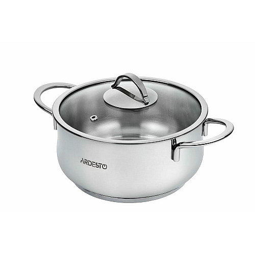 Каструля зі скляною кришкою ARDESTO Black Mars, 3л, нержавіюча сталь