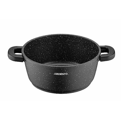 Кастрюля со стеклянной крышкой ARDESTO Gemini Anzio, 2.5л, алюминий, черный