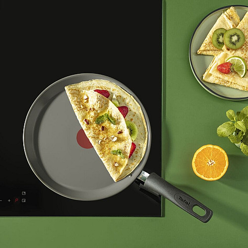 Сотейник с крышкой Tefal Renewal, 24см, алюминий, бакелит, стекло, серый