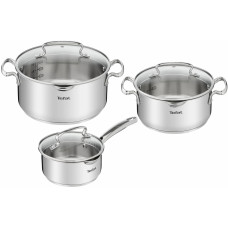 Набір посуду Tefal DUETTO+, 6предметів, нержавіюча сталь, скло