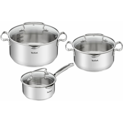 Набір посуду Tefal DUETTO+, 6предметів, нержавіюча сталь, скло