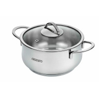 Кастрюля со стеклянной крышкой ARDESTO Black Mars, 4.3л, нержавеющая сталь