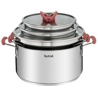 Набір посуду Tefal Opti Space, 6предметів, нержавіюча сталь, силікон, скло