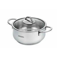 Каструля зі скляною кришкою ARDESTO Black Mars, 3л, нержавіюча сталь
